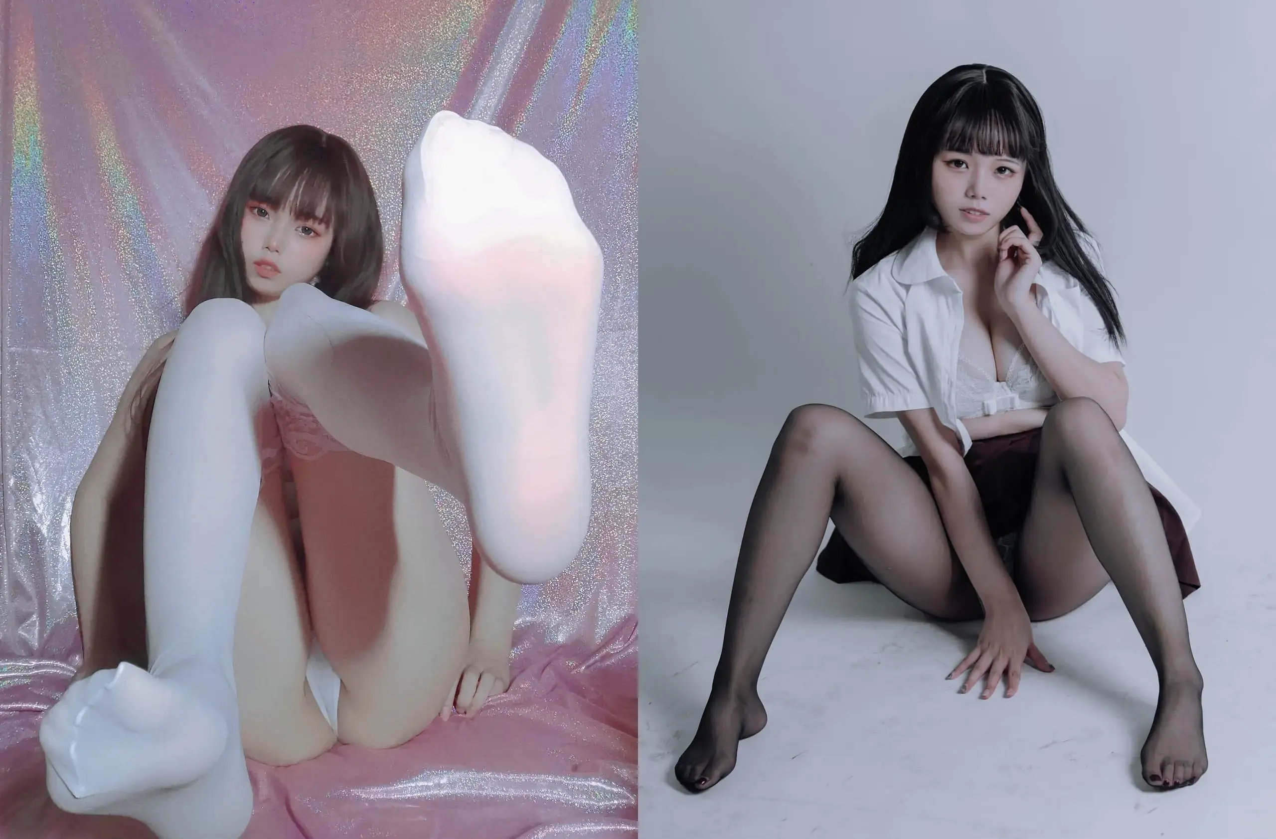 七月喵子写真合集下载&amp;汇总：可爱猫娘伸爪爪[53套-16.6G]